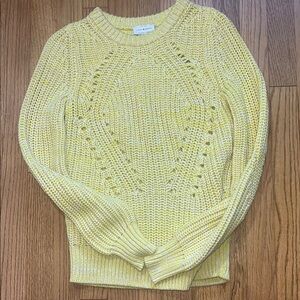 Lucky Brand Sunny Yellow Crew Neck Sweater